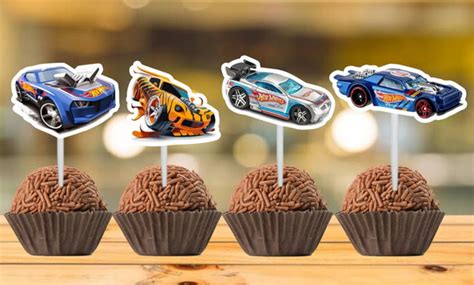 Kit Toppers Tags Para Doces Do Docinhos Hot Wheels Elo