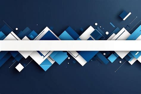 Premium Photo White And Blue Modern Abstract Wide Banner With