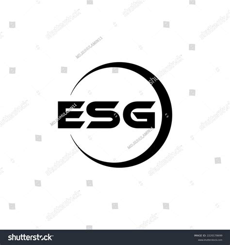 Esg Letter Logo Design Illustration Vector Stock Vector (Royalty Free ...