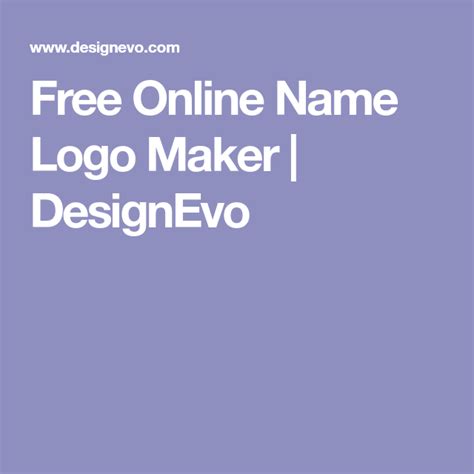 Free Online Name Logo Maker | DesignEvo Name Logo, ? Logo, Lettermark ...