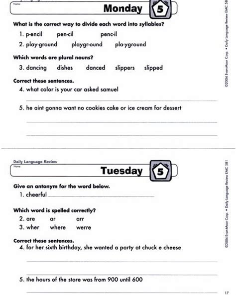 Daily Language Review Free Printables Printable Word Searches