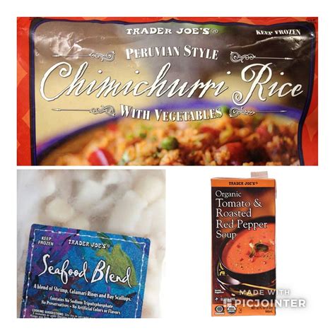 Trader Joes Tomato Roasted Pepper Soup With Chimichuri Rice And