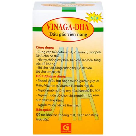 Dầu Gấc Viên Nang Vinaga Giúp Tăng Cường Chống Oxy Hóa 100 Viên