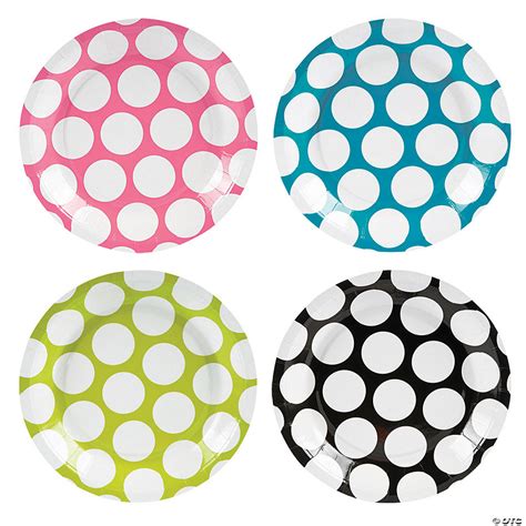 Bulk Pc Large Polka Dot Dessert Plates Tableware Kit