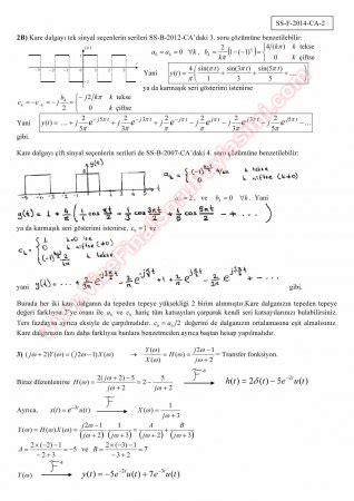 Sinyaller Ve Sistemler Final Soruları Ve Çözümleri 2014 Sayfa 3