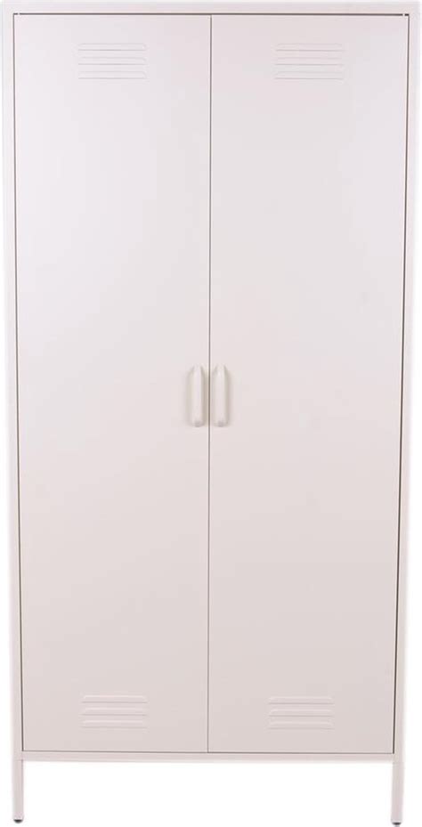 MaximaVida Metalen Kleding Lockerkast Finn 90 X 50 X 185 Cm Ivoor 4