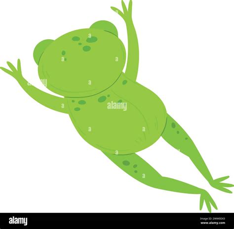 Swimming frog top view. Cute animal back Stock Vector Image & Art - Alamy