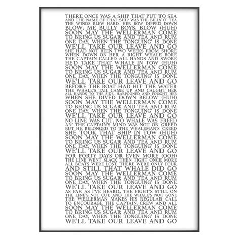 Wellerman Song Lyrics Print Official Licensed Print Poster Etsy