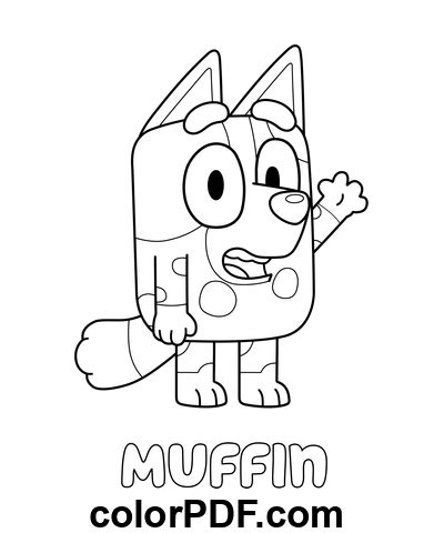 Muffin Heeler De Bluey Coloriages Et Livres En PDF