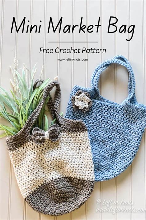 Small Crochet Market Bag Free One Skein Pattern Crochet Bag Pattern Crochet Bag Pattern