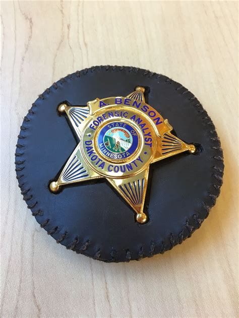 5 Point Sheriff Star Badge In Handmade Leather Holder Star Badge