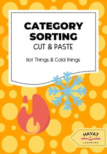 Category Sorting Cut And Paste Hot And Cold Things By Hayat Learning