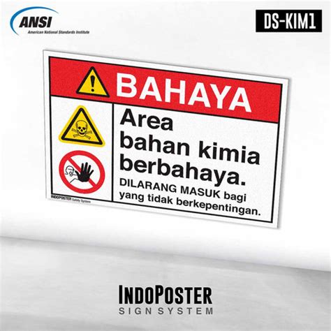 Jual Stiker K3 Safety Sign Iso Area Bahan Kimia Berbahaya Dilarang Masuk L Kab Bandung