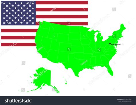 Usa Flag Map Vector Illustration Stock Vector Royalty Free 1716800692 Shutterstock