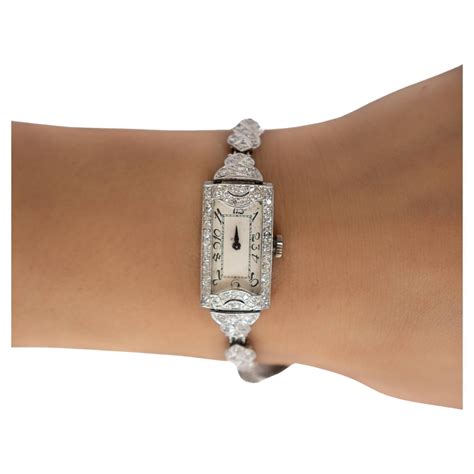 Hamilton Diamond And White Gold Ladies Dress Watch At 1stdibs Vintage Hamilton 14k White Gold