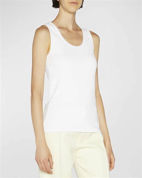 Bottega Veneta Dry Stretch Cotton Ribbed Tank Top Neiman Marcus