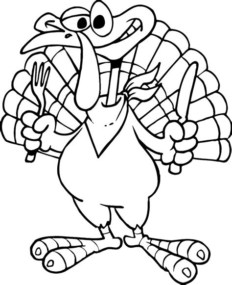 Turkey Cartoon Coloring Pages - Wecoloringpage.com