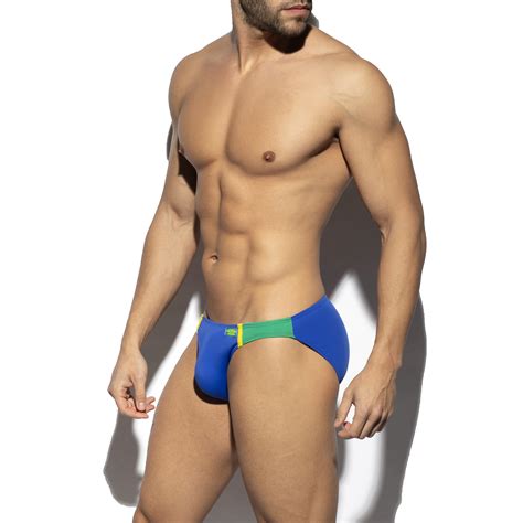 Bikini De Ba O Banderas Azul Real Ba Adores Slips Para Hombre De