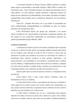 Artigo Silvia Coleta Seletiva E Res Duos Pdf