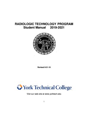 Fillable Online Radiologic Technology Program Student Manual Fax