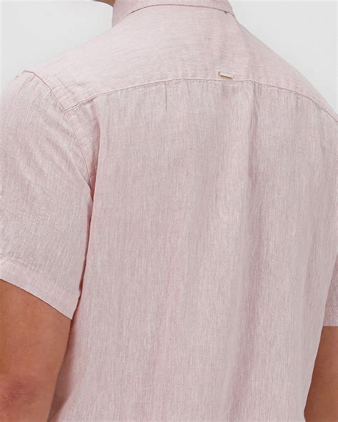 Riachuelo Camisa Masculina Linho Rosa Pool By Riachuelo