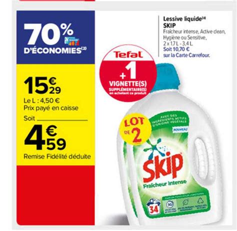 Promo Lessive Liquide Skip Chez Carrefour Market Icatalogue Fr