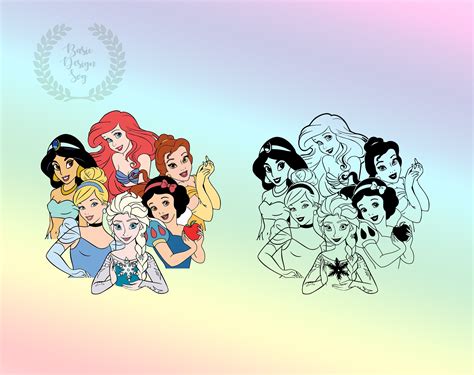 princesses svg png princess design svg cricut instant