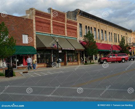 Spearfish South Dakota Downtown With Historic Buildings Editorial