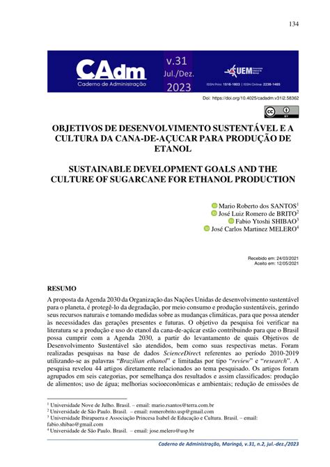 PDF OBJETIVOS DE DESENVOLVIMENTO SUSTENTÁVEL E A CULTURA DA CANA DE