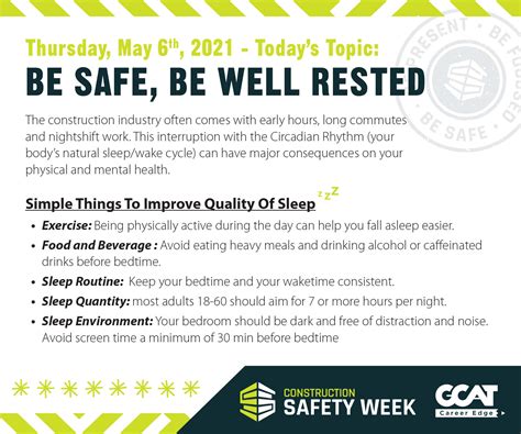 CONSTRUCTION SAFETY WEEK DAILY TOPIC DAY 4 GCAT