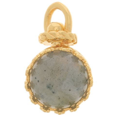 Pendentif Serti Rond Pivotant D Cor Couronne Pour Perle Mm Plaqu