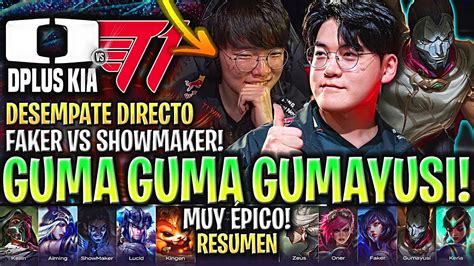 T1 Duelo Directo En Lck😱faker Vs Showmaker T1 Vs Dk Resumen