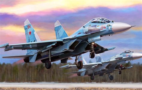 Wallpaper Sukhoi Su Ub Double Training Combat Fighter