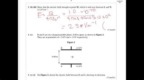 A Level Physics Aqa Year Mock Exam Q Electric Fields Youtube