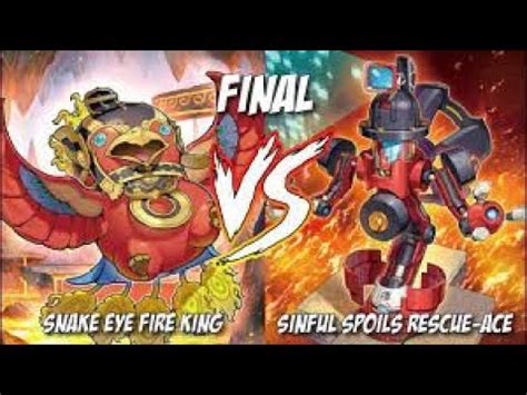 Yugioh Snake Eye Fire King Vs Sinful Spoils Rescue Ace YouTube