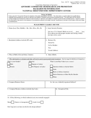 Fillable Online Form Ad United Lamb Board Approved Rpd Form Ad