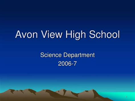 PPT - Avon View High School PowerPoint Presentation, free download - ID ...