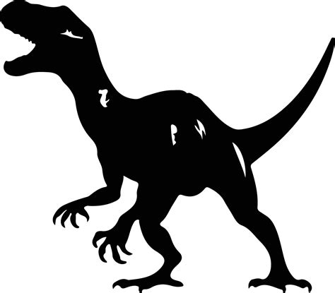 Velociraptor black silhouette 38103243 Vector Art at Vecteezy