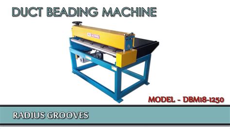 Duct Beading Grooving Machine Duct Beader YouTube