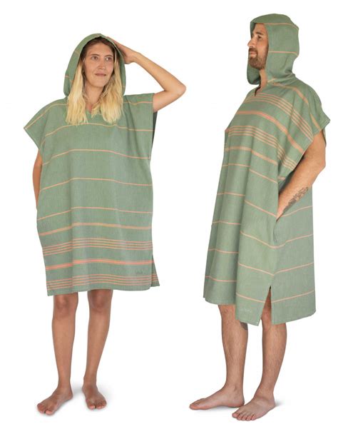 Strandponcho Olive Orange