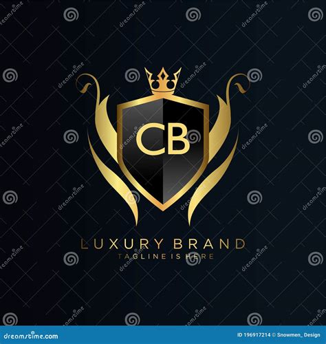 CB Letter Initial With Royal Template Elegant With Crown Logo Vector