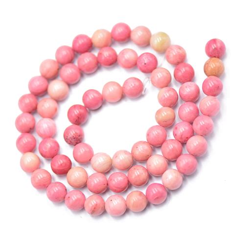 Round Argentina Rhodochrosite Gemst Beads Jewelry Making Strand X