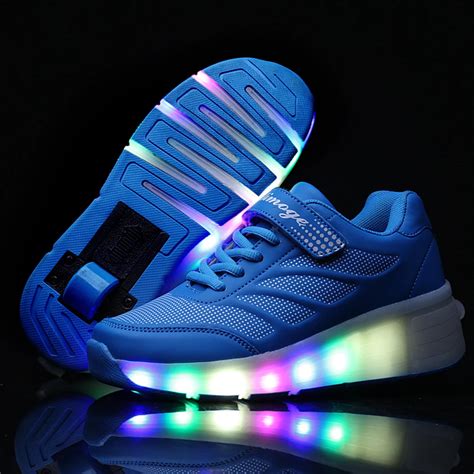 Child Jazzy glowing sneakers with wheels for kids Junior Girls/Boys LED ...