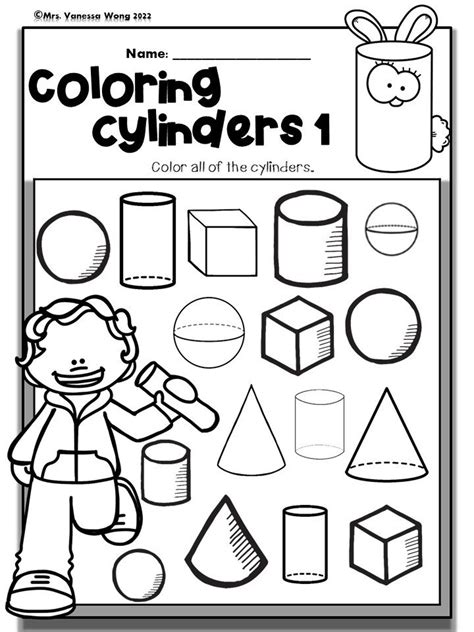 Math Worksheets 2d And 3d Shapes Activities And Worksheets For Kindergarten Coloring Shapes Etsy