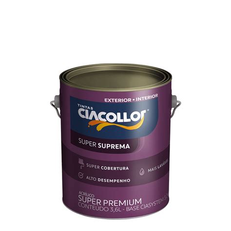 Tinta Acr Lica Suprema Fosco Ciacollor Lt Mercotintas