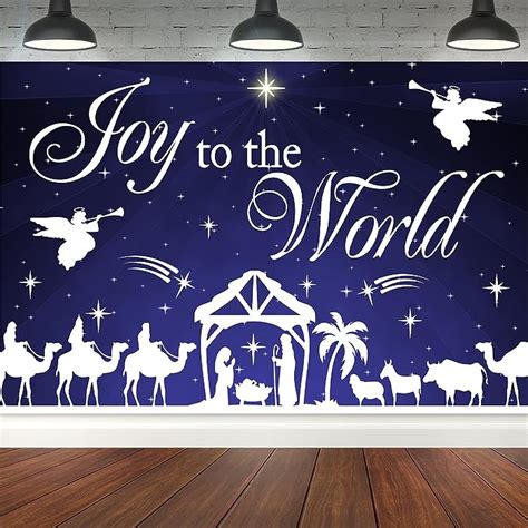 Buy 5x3ft Nativity Of Jesus Joy Of The World Christmas Backdrop Angels