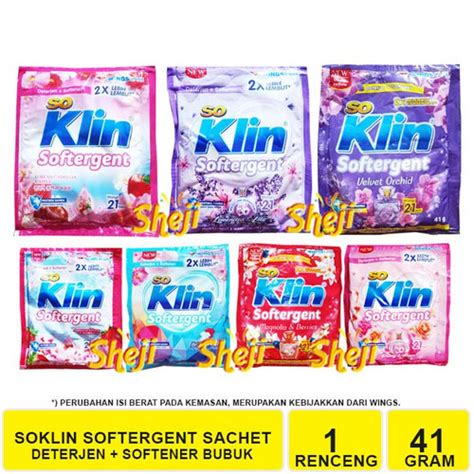 Jual 1 RENCENG ISI 6 SACHET SOKLIN SOFTERGENT BUBUK Jakarta Pusat