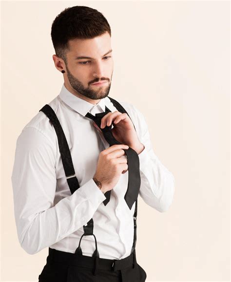 Night Skies - Black Paisley Suspenders - JJ Suspenders