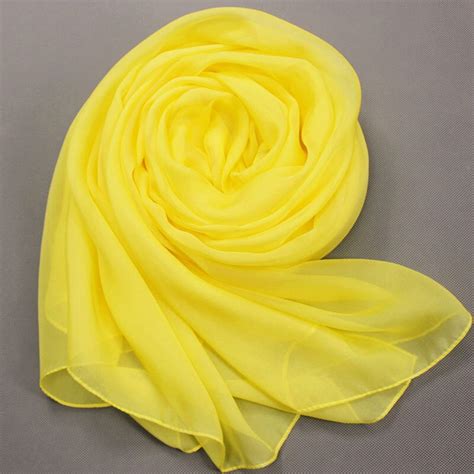 Lemon Yellow Chiffon Scarf Bright Yellow Chiffon Scarf Ps6 Etsy