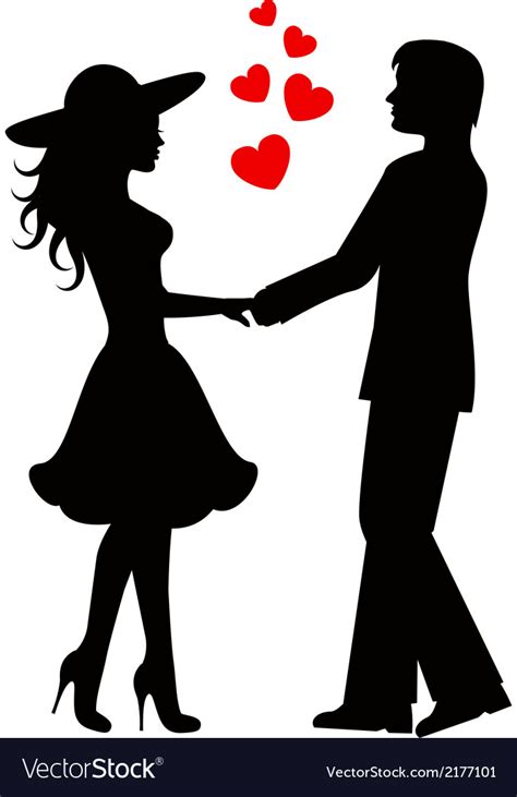 Couple of people in love Royalty Free Vector Image